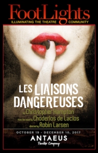 Antaeus Theatre Company's LES LIAISONS DANGEREUSES Footlights program cover.
